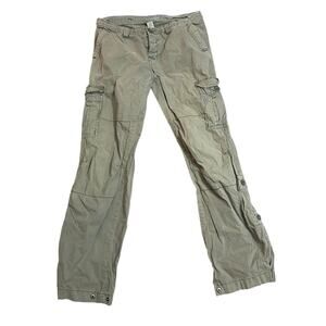 Y2K American Eagle Muted Army Green Cargo Pants Womens Size 6 Utility Indie